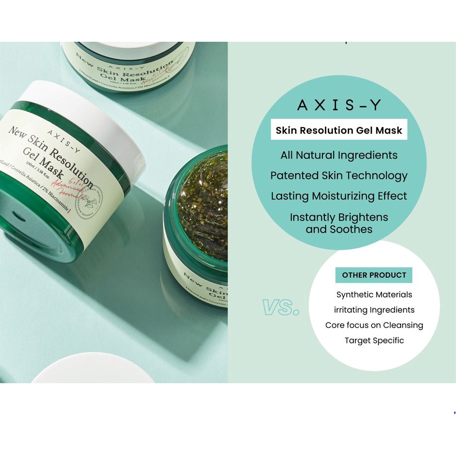 ☘️Yuri Kosmetik☘️ AXIS-Y New Skin Resolution Gel Mask 100ml / EXP 2023