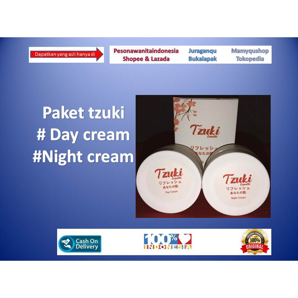 #SIAP KIRIM TZUKI PAKET CREAM SIANG & MALAM CREAM TZUKI KRIM TZUKI ORIGINAL ORI CREM TZUKI ORI
