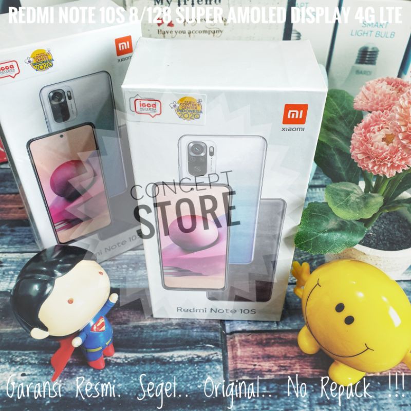 Redmi Note 10S 8/128 GB Super Amoled Display 64MP 4G LTE.. Garansi Resmi. New. Segel.Bukan Repacking