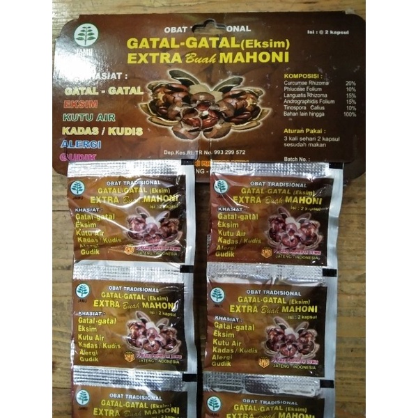 

obat gatal pil buah mahoni