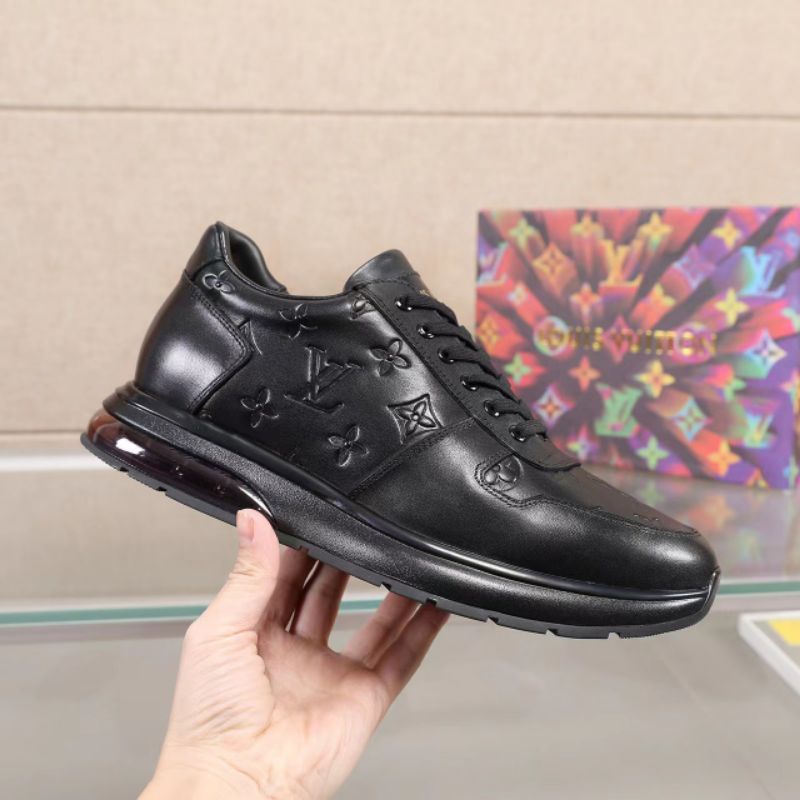 sepatu lv sneaker hitam mirror vip New shoes men run away leather Black lou is vuitton top branded