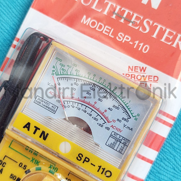 Multitester Multimeter Avo Meter Tester Analog SP-110 ATN Kecil - Multi Tester Kecil Mini ATN SP110