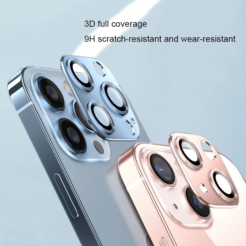 Tempered Glass Pelindung Lensa Kamera Belakang 3D Untuk iPhone 13 Pro Max / 12 / 12 Pro / 11 Pro Max / 12 Pro Max / 13 / 12 Mini