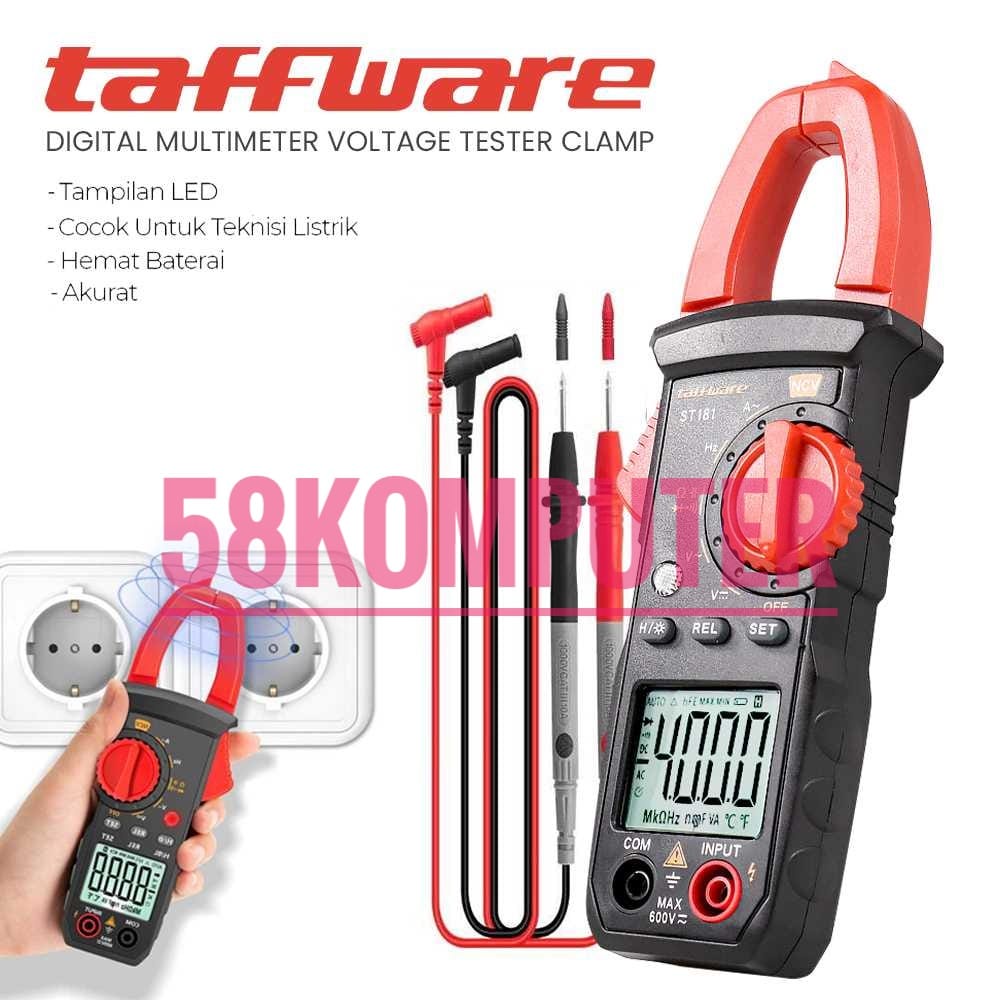 Digital Clamp Meter ST184 Tang Ampere Multimeter ST184 Kabel Tester Ukur Arus Tegangan Listrik AC DC Clamp Tang Multitester Digital Alat Ukur Listrik Multimeter ANENG Tang Ampere Multitester Ncv Induced