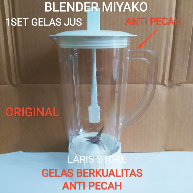 Blender Miyako Original 1set Bumbu + 1set Jus Gelas Anti Pecah Berkualitas