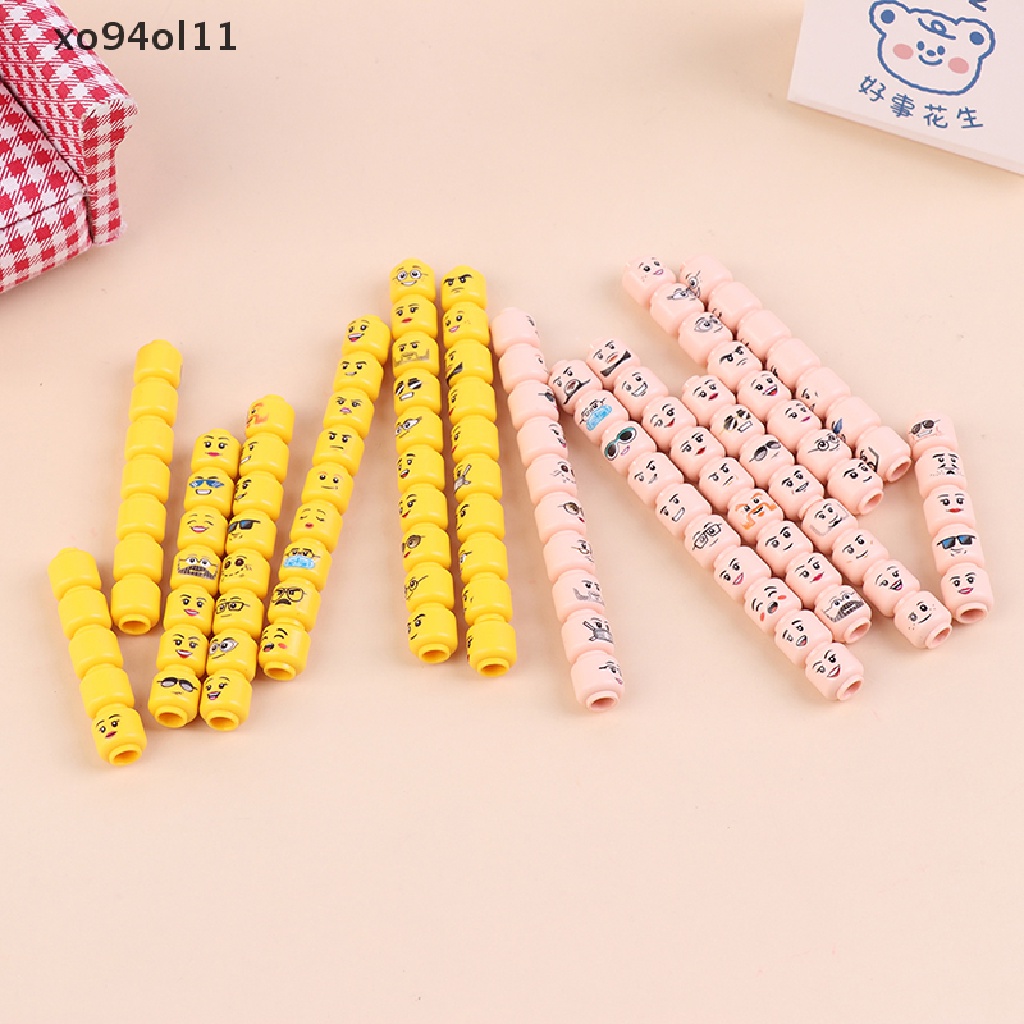 Xo 56PCS JT007 Mainan Balok Bangunsusun Mini Model Lego Bentuk Ekspresi Wajah Untuk DIY Anak