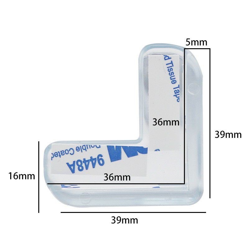 Pelindung Sudut Meja Transparan / Pengaman Sudut Meja Transparan Silikon