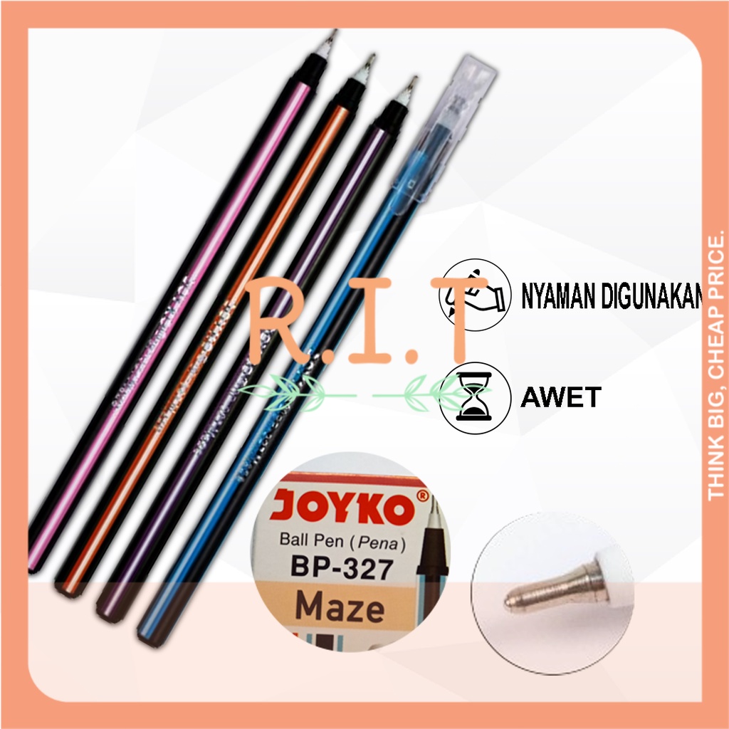 

Joyko Pulpen BP-327 Maze Pena Ball Point Pen 0.7 mm Hitam Satuan