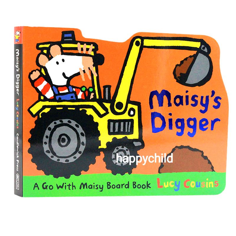 Original board book Maisy's digger by Lucy Cousins buku anak buku verchiles buku impor buku inggirs happychild