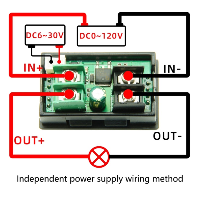 Btsg 9in1 Digital DC- Voltmeter Ammeter Dengan Daya-Persentas Tahan