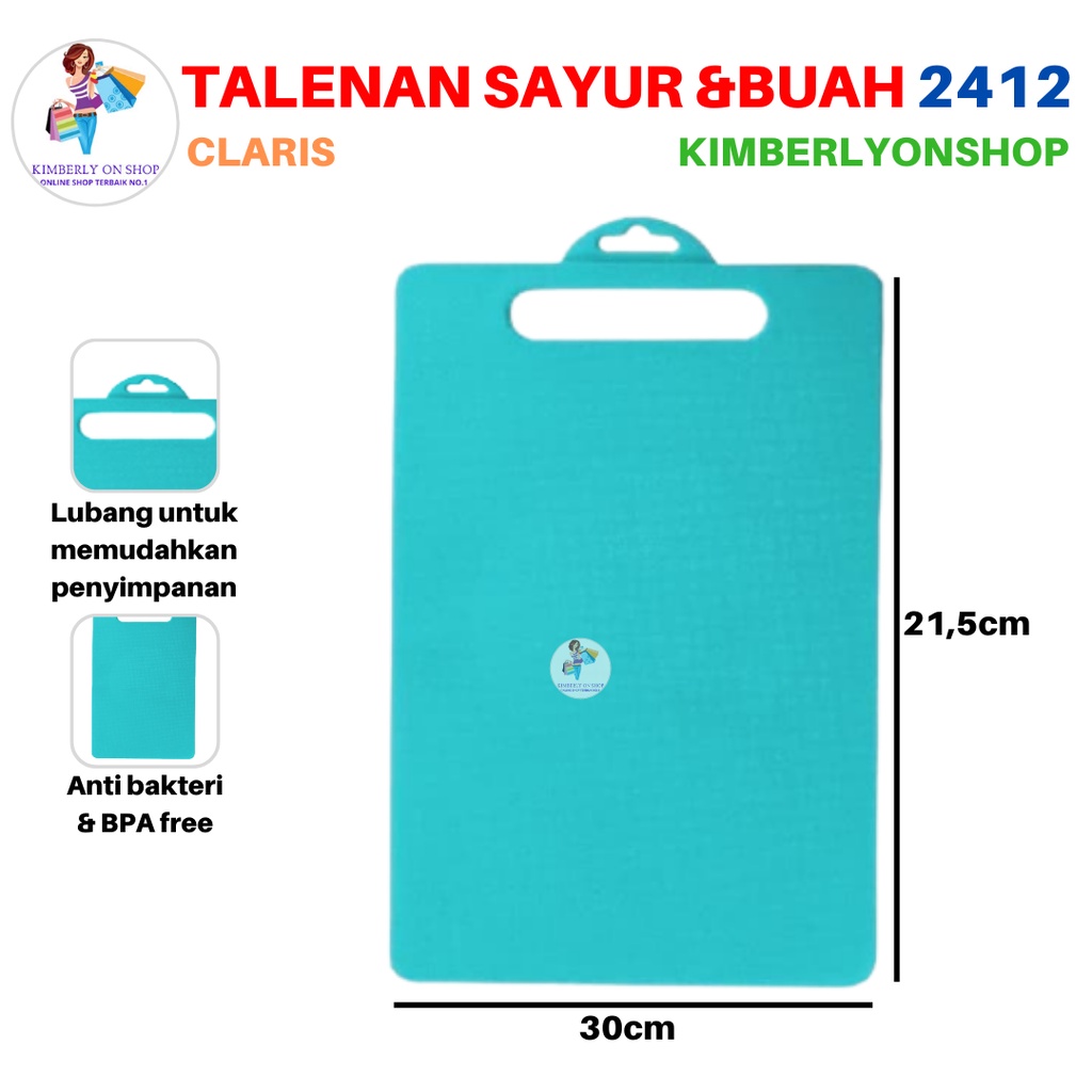 Talenan Plastik Anti Bacterial Delica Claris Cutting Board 2412