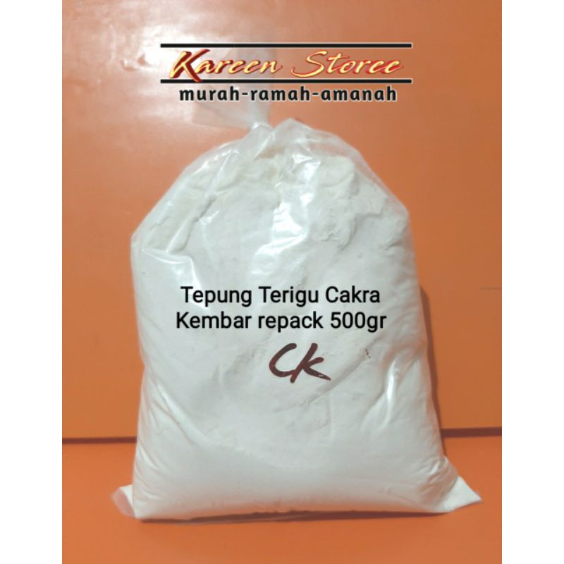 

Tepung terigu merk Cakra Kembar 500gr