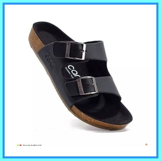 Sandal Jepit Pria Kekinian Populer Kulit ginal Casual Jipit Karet Murah Asli 100% Joemen S 29 Gratis