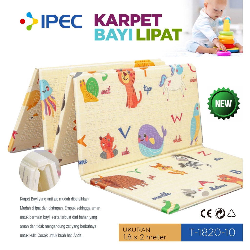 PLAYMAT MATRAS IMPORT DOUBLE PAD - MATRAS PLAYMAT Premium Tebal - MATRAS BAYI Foam waterproof 1820