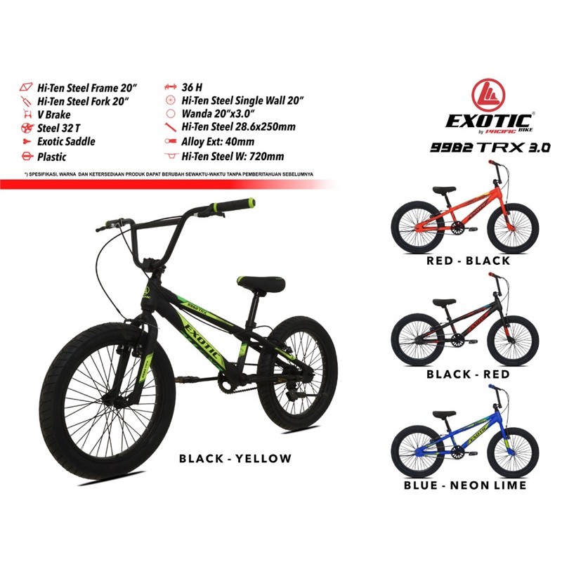 sepeda bmx 20 exotic TRX 9982 ban 3.0