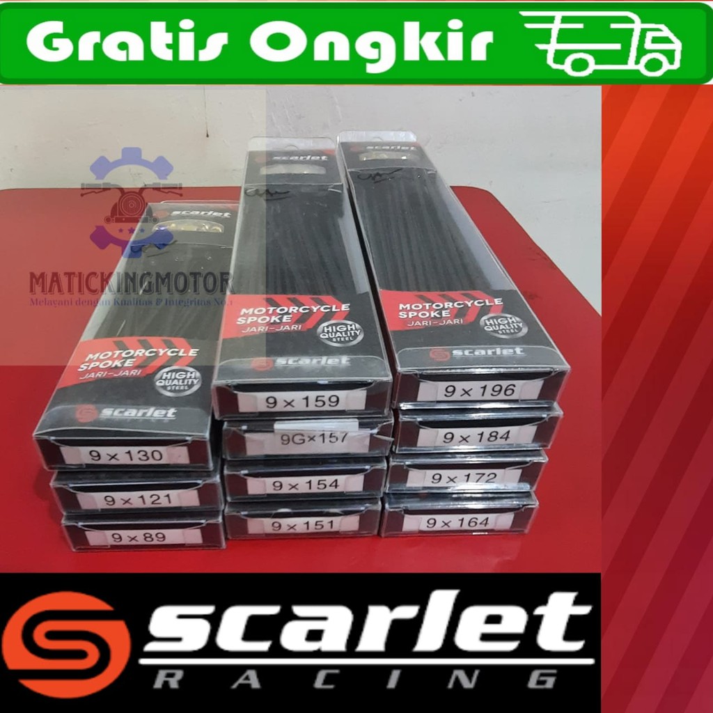 Jari jari Ruji Hitam  ring 17 ukuran 89 121 130 154 157 159 164 172 184 196 Scarlet