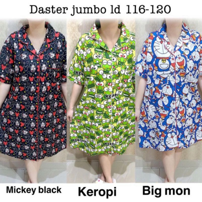 JUMBO DASTER JUMBO  KATUN MOTIF LUCU/BUMIL DAN BUSUI FIT LD 120