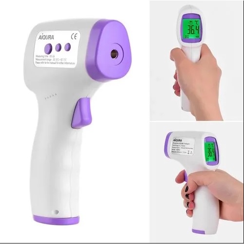 AIQURA Thermometer Infra Merah Non Kontak / Termometer Gun Pengukur Suhu Tubuh / Body Infrared Therm