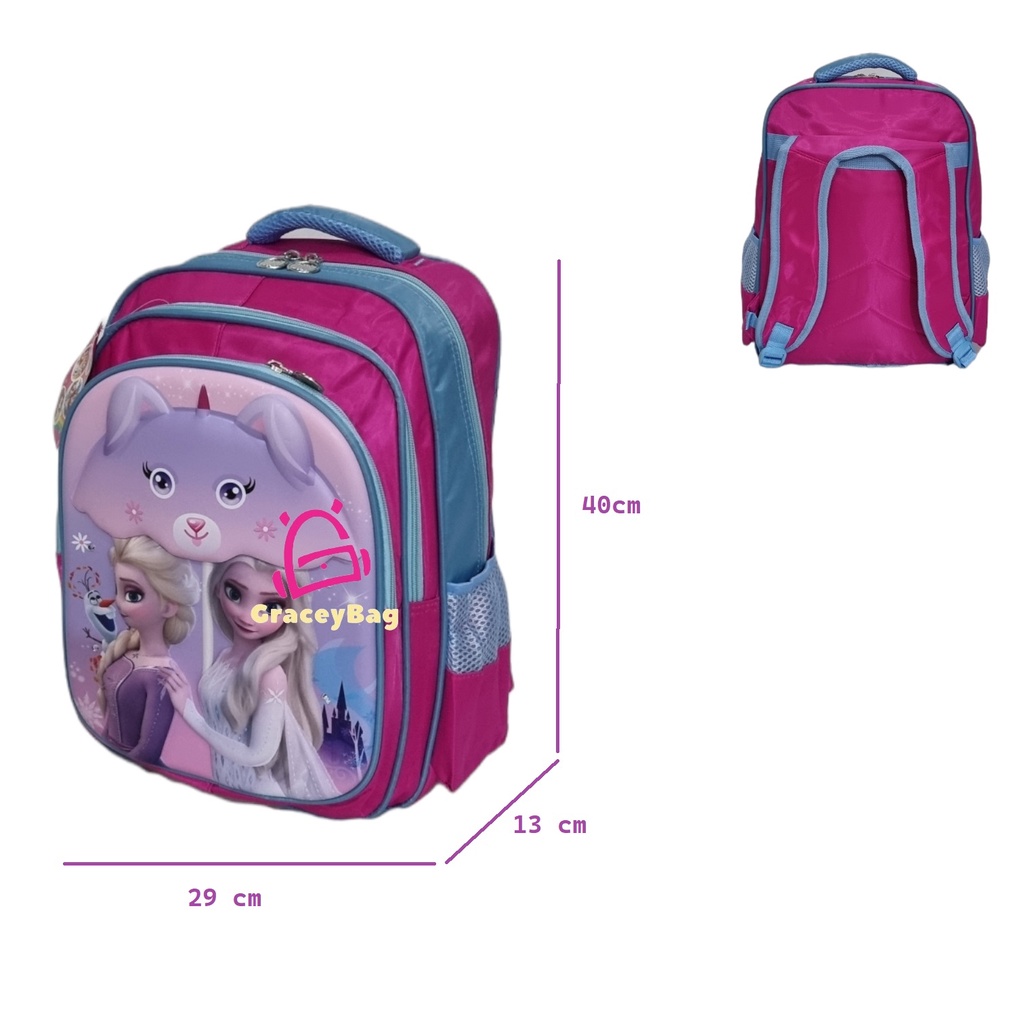 GB-47176G Tas Ransel Embos + Lampu LED Anak Perempuan SD