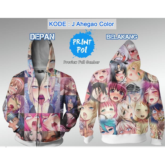 Jaket Ahegao Color Echii H++ [ Jaket Full Print Anime ]