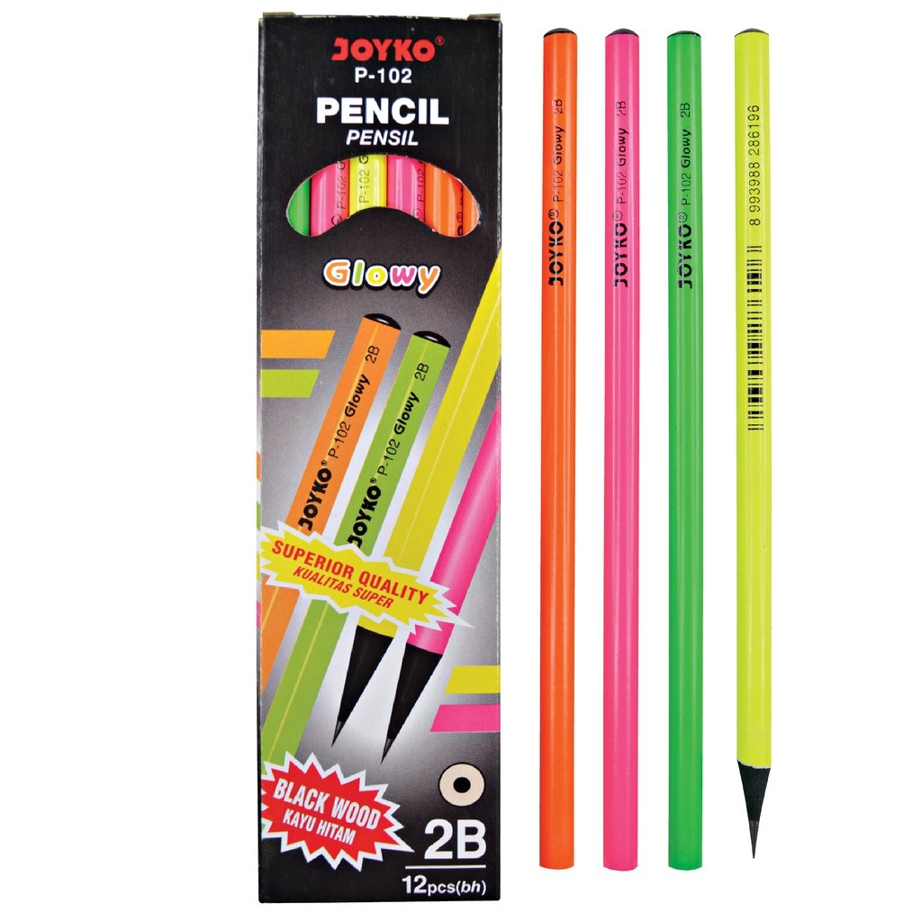

Pensil 2B Joyko Glowy P-102 2B Pencil Harga Satuan Untuk Sekolah Alat Tulis Pensil ATK