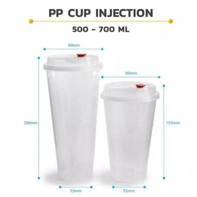 CUP PP INJECTION 22 OZ 700ML PER 25 PCS TERLARISS...,,,,,