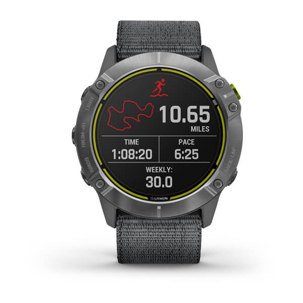 Garmin Enduro Steel with Gray UltraFit Nylon Strap - Garansi Resmi TAM 2 Tahun