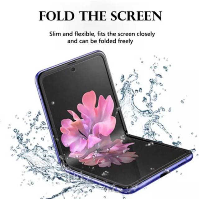 Pelindung Layar Samsung Galaxy Z Flip 1 (generasi pertama) Paket 3 in 1 berbahan hydrogel