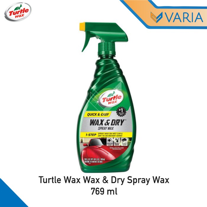 Turtle Wax Wax &amp; Dry Spray Wax 769 ml Quick &amp; Easy Pengkilap Cat Mobil