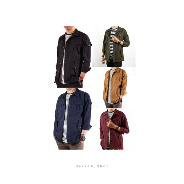 Button Semi Parka, Jaket Parka