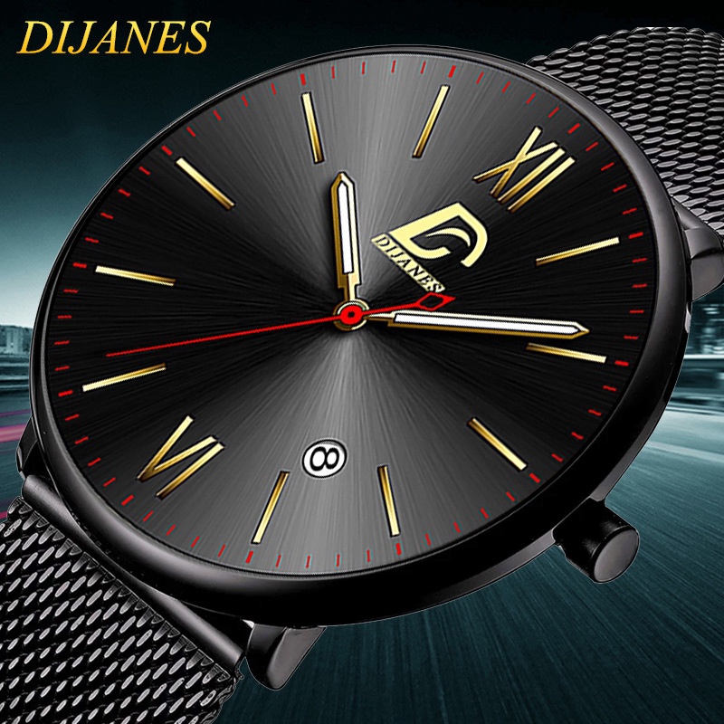 Jam Tangan Pria DIJANES 01 Strap Gesper Full Stainless Steel/Jam Tangan Import Terbaru 2022/Jam Tang