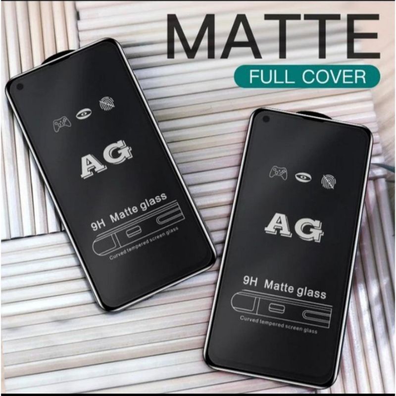 Tempred Glass AG Glare Matte Anti Minyak Black Oppo A53/A33