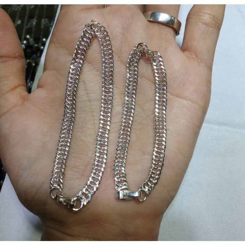 gelang rante 2 jalan/ gelang lipan perak 925/ gelang perak asli
