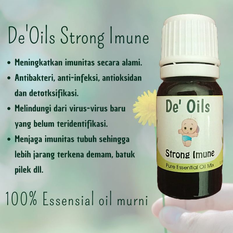 De'Oils Pure Essential Oil Strong Imune Aromateraphy minyak Atsiri murni Essential Oil baby deoils