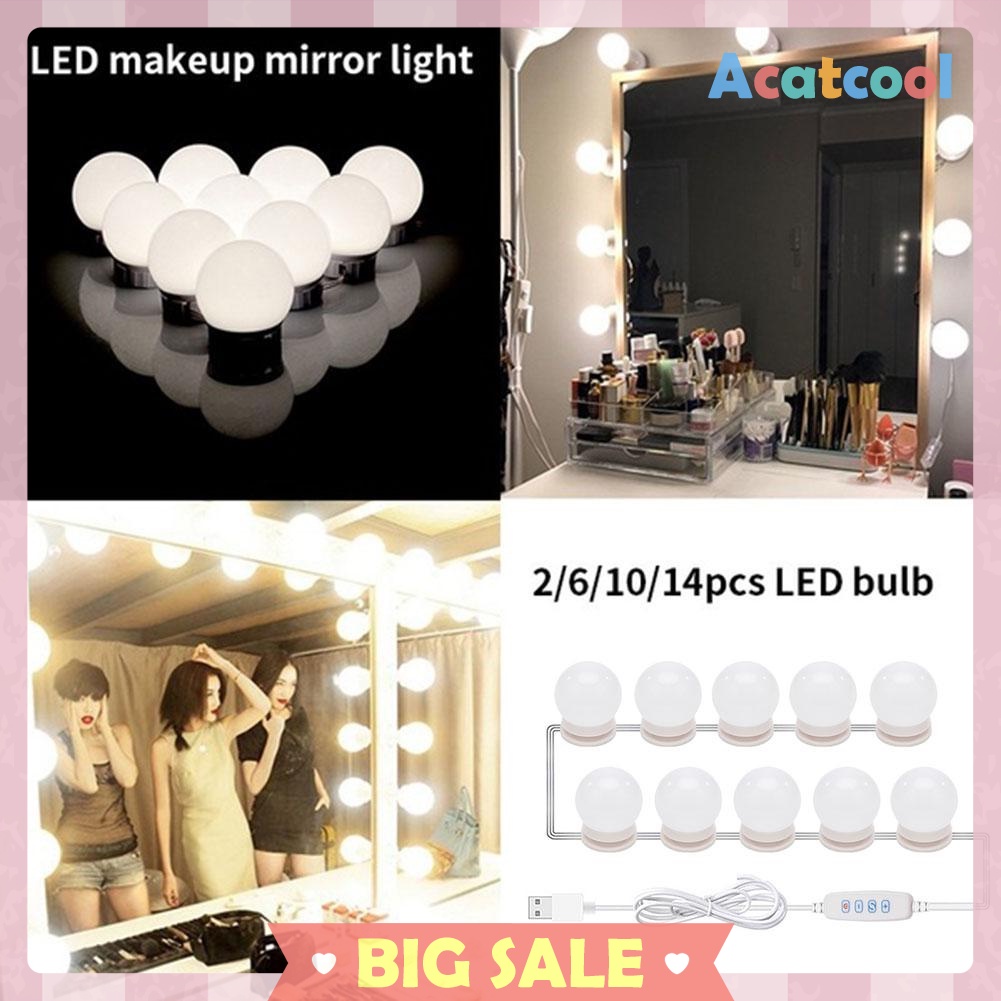 2/6/10/14pcs LED Makeup Mirror Light Bulb Dimmable Hollywood Vanity Lights