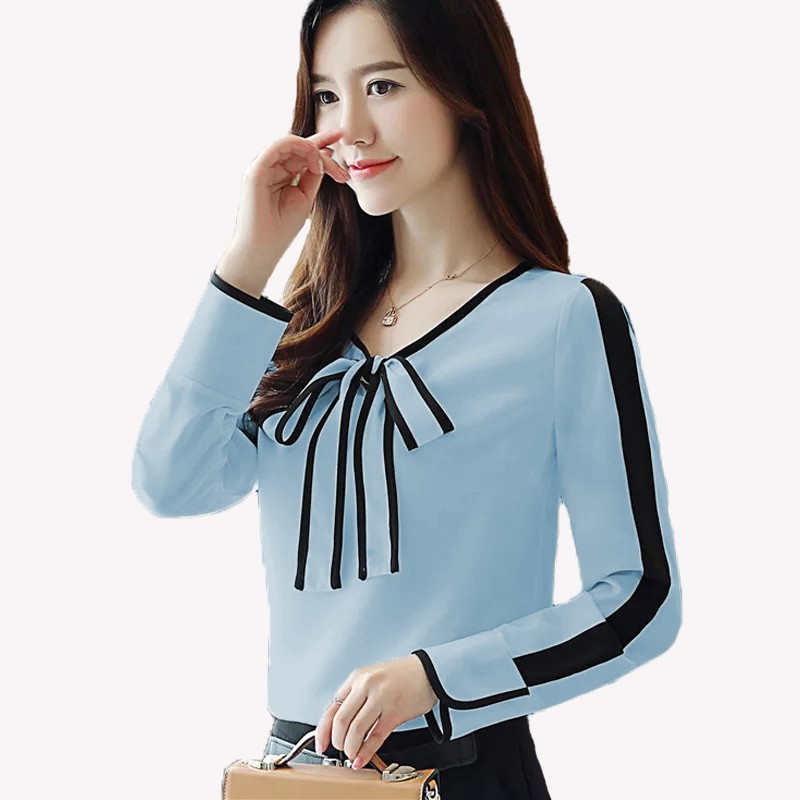 Blouse Tangan Panjang Wanita Gaya Korea Model Terbaru - XSHOP Gisel