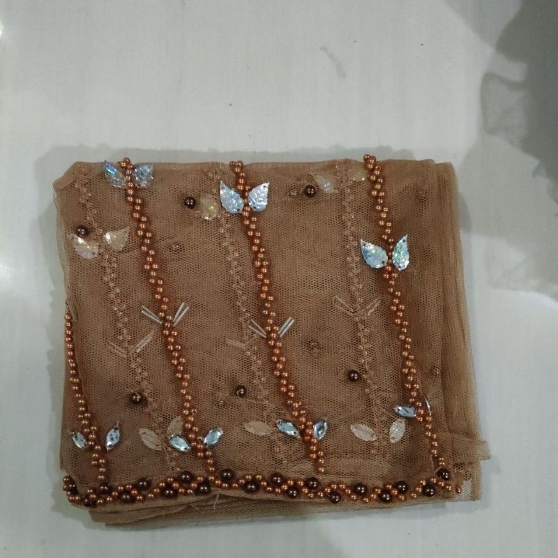 (NEW)slayer pengantin diamon/kerudung akad-Moka