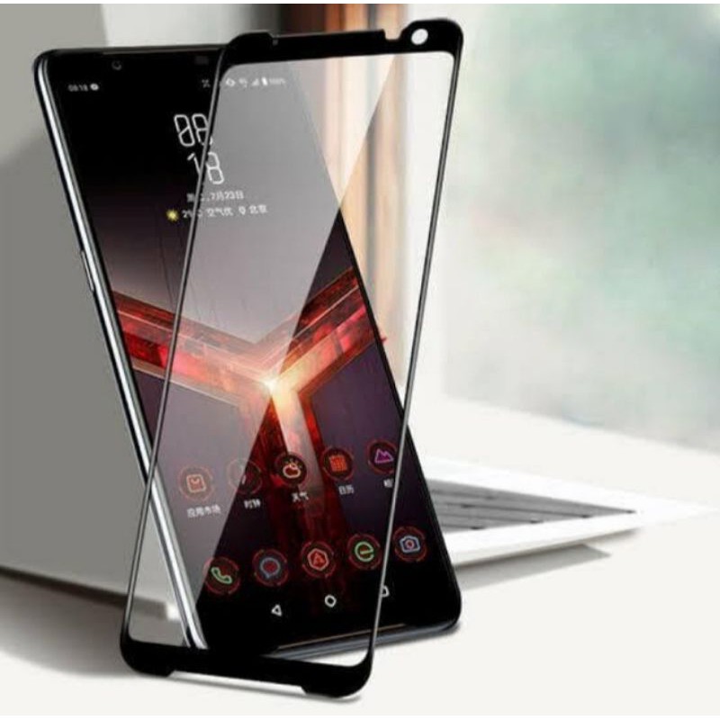 Original Tempered Glass Full Glue Full Screen Protector Ultra Thin Asus Rog phone 3 Anti Gores TG Hp
