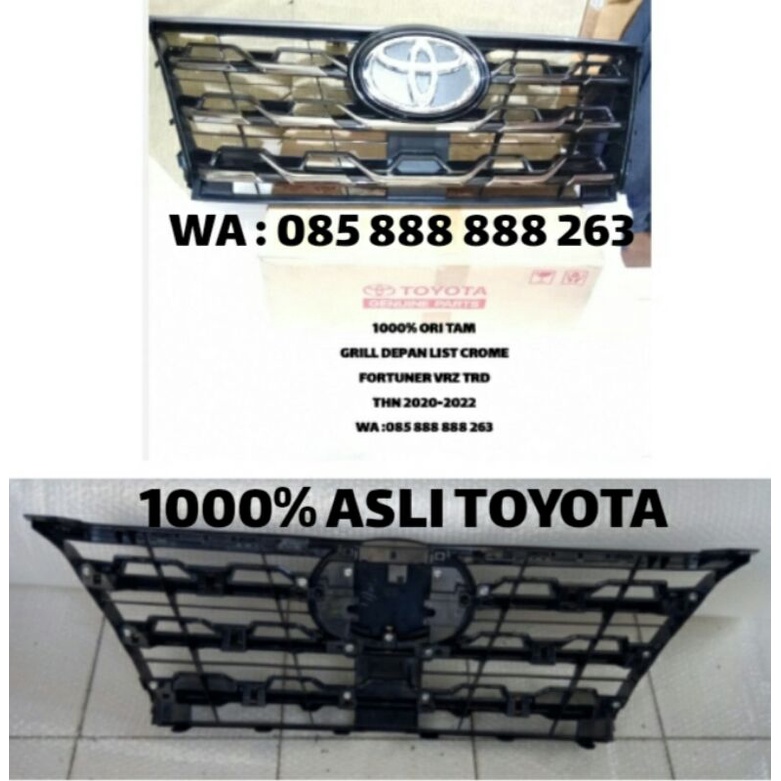 Grill Gril Depan List Crome Toyota Fortuner 2021 2022