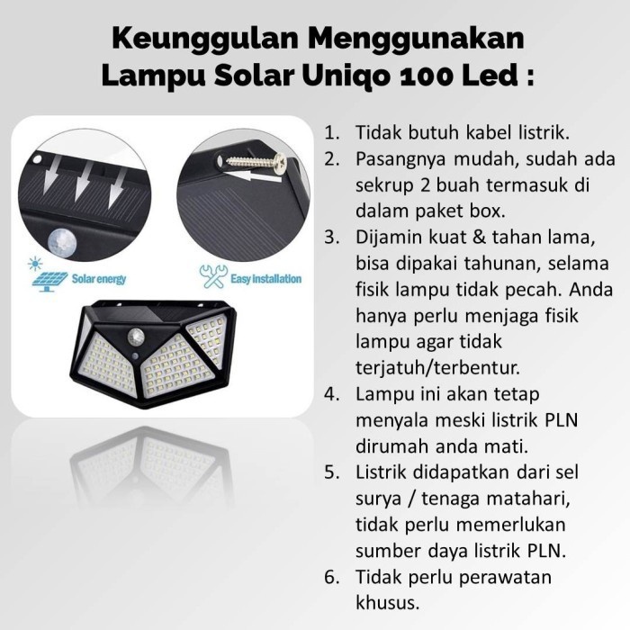 QUALITY Lampu Canggih Tenaga Surya dan Sensor Gerak
