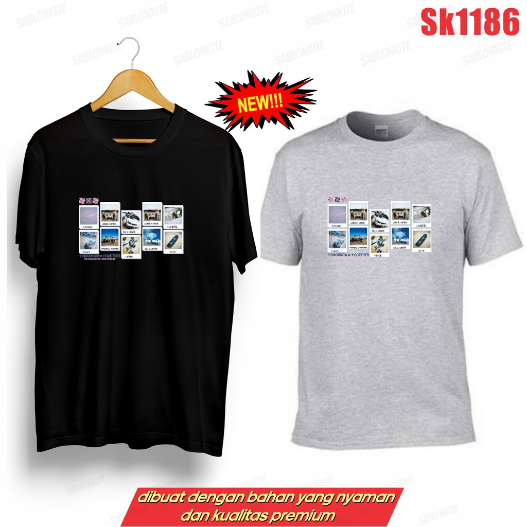 MURAH!!! KAOS KPOP POLAROID SK1186 FIGHT OR ESCAPE UNISEX COMBED 30S