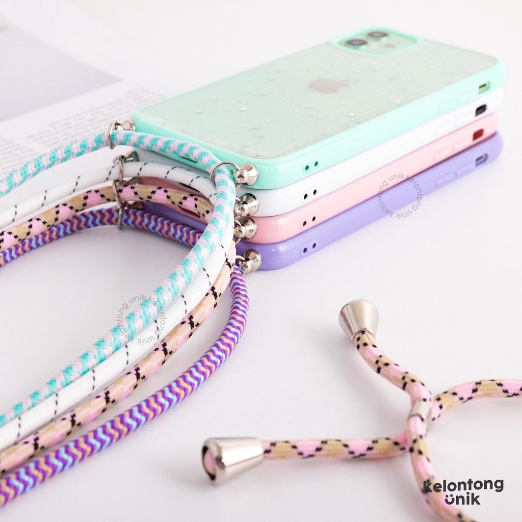 (Seri 2) For iPhone - Star Light Glitter Lanyard Case/ Sling Case Tali