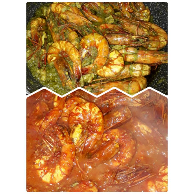 

Kari Udang Bumbu Cabe Merah / Hijau