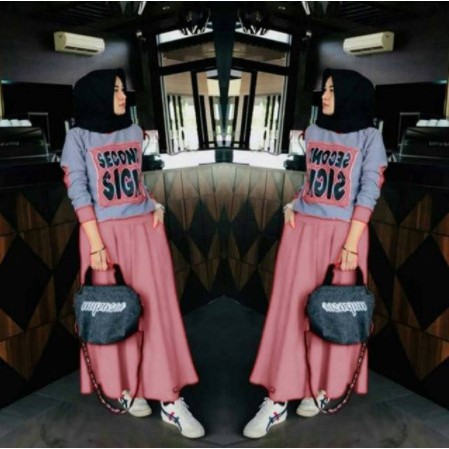 Setelan wanita dewasa casual terbaru 2021 style kekinian  set sign setelan rok kekinian