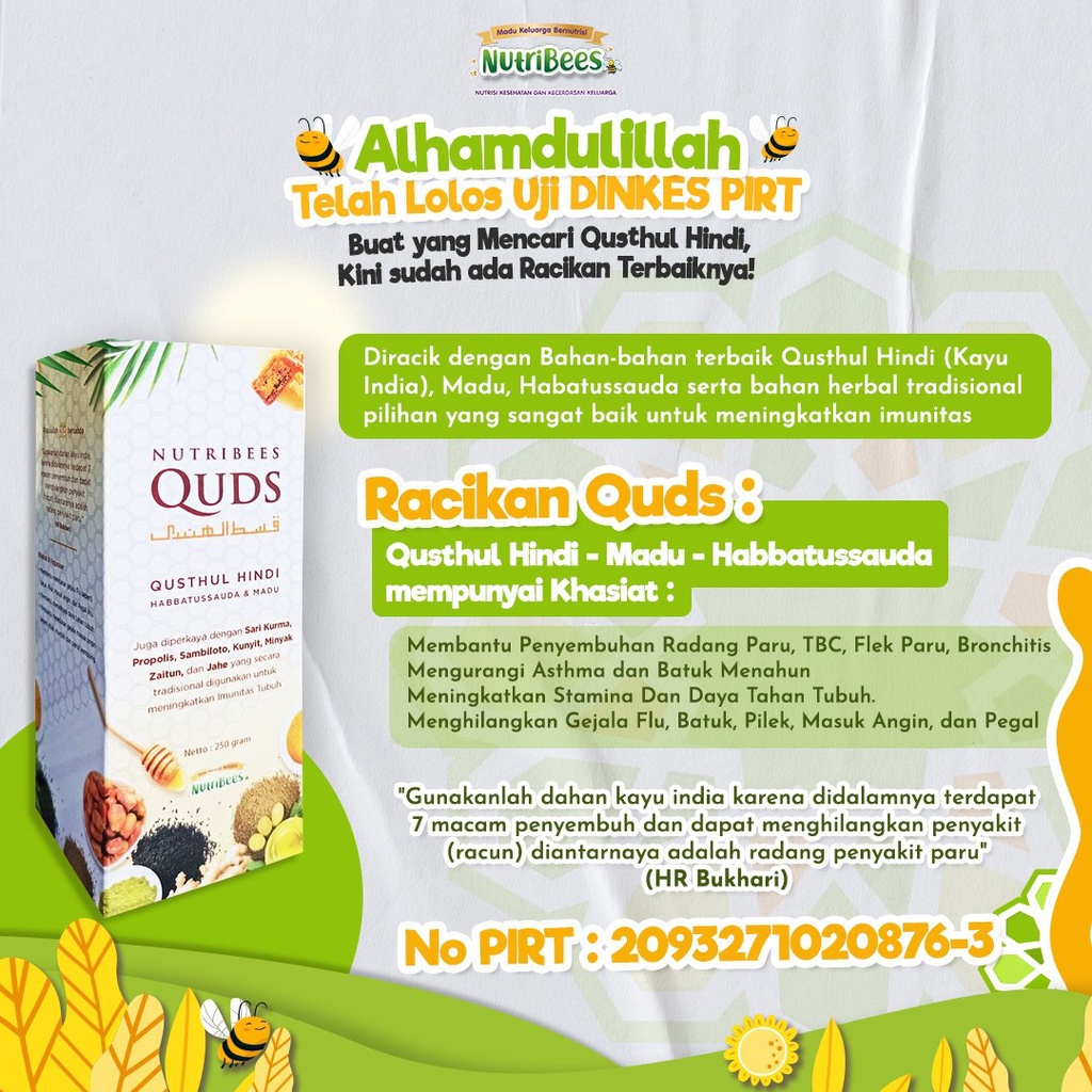 Nutribees Madu Quds Stamina Qusthul Hindi