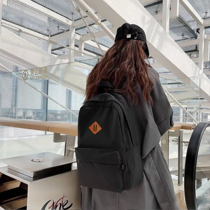 Durablebags Backpack SD SMP SMA Kuliah Tas ransel Ransel Hitam Kanvas Pria Wanita Tas Punggung Sekolah Pelajar Perguruan Tinggi untuk Remaja Ransel Kasual Mochila Ransel Harian Travel