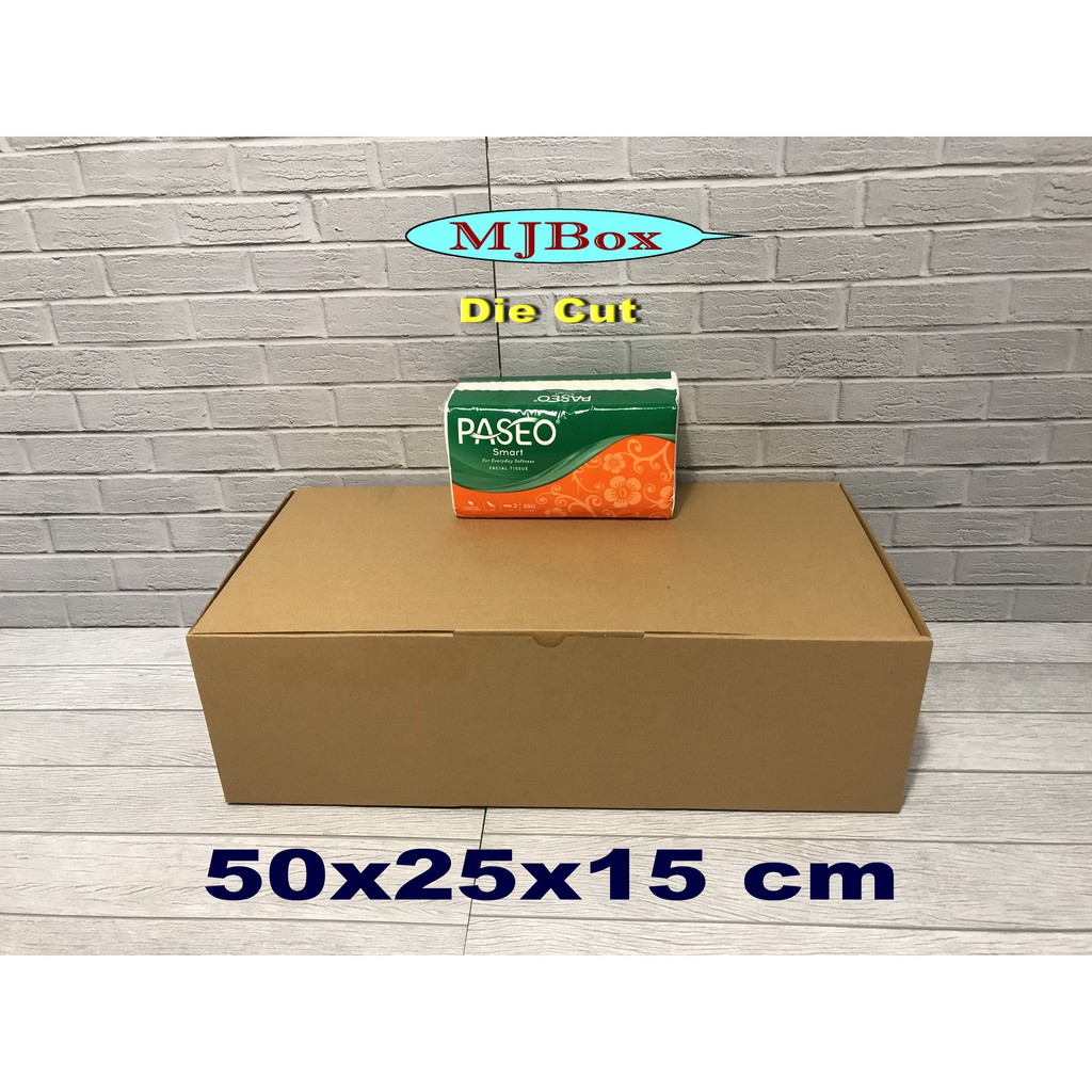 

Kardus 50 x 25 x 15 cm.... Die Cut ( untuk pembelian di atas 10 pcs harga lebih murah )