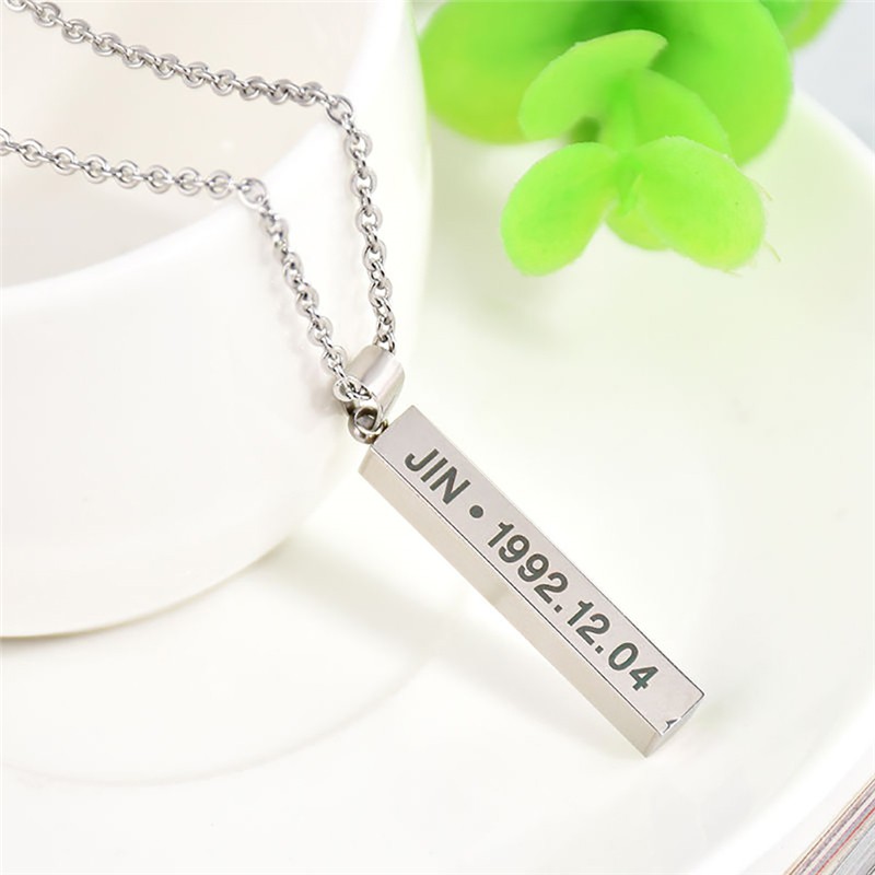 [Bayar Di Tempat]KPOP Bangtan Boys BTS SUGA JIMIN JUNG KOOK V JIN JHOPE Pendant Necklace