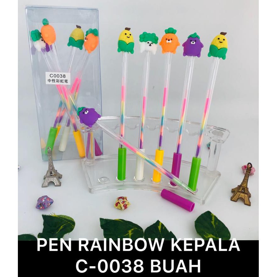 

AS888 - Pulpen/ Pen GEL DENGAN KEPALA KARTUN BUAH ISI 1 PCS. MURAH