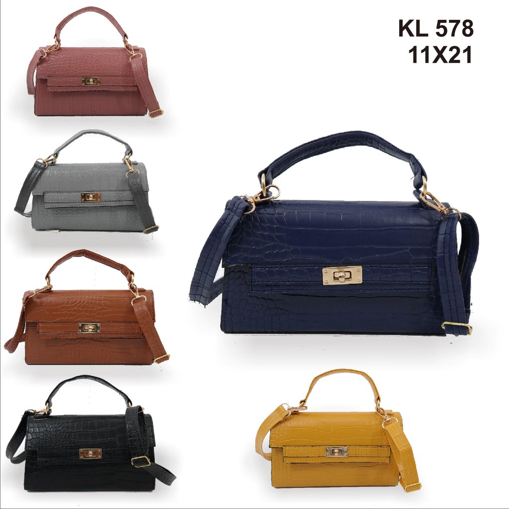 Croco Kelly Tas Selempang Wanita Handbag Wanita Tas Mini Tas Lucu Tas Murah Korean Style KL 578